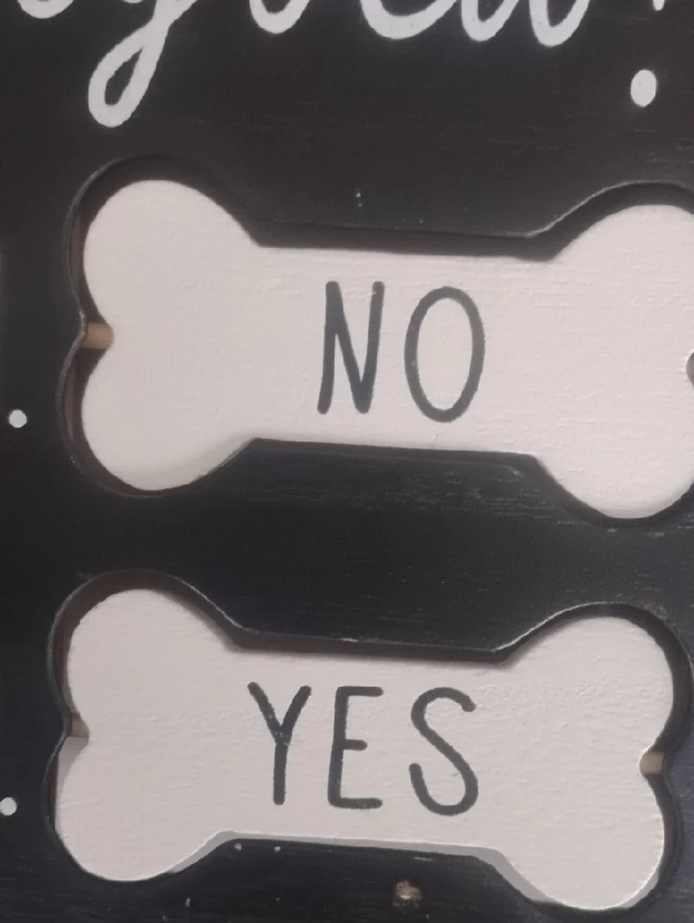 Dog Fed? Dog Walked? Wooden Reminder Sign - With Spinning Bones